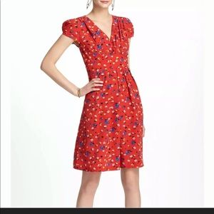 Anthropologie HI THERE red floral dress